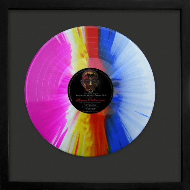 Rainbow splash vinyl record